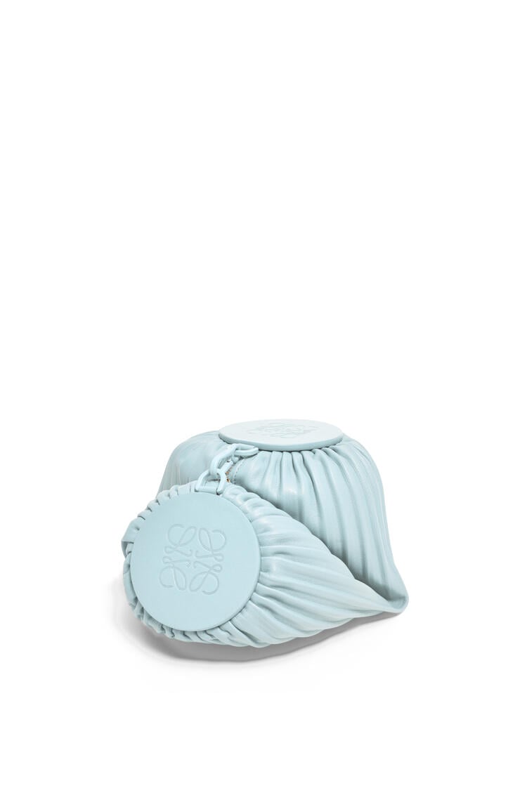 LOEWE Bracelet pouch in pleated nappa Aquamarine