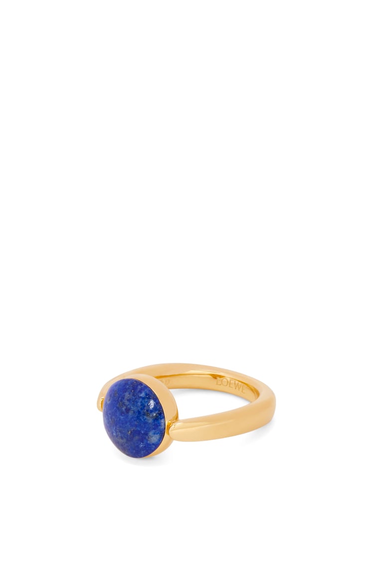 LOEWE Anagram Pebble ring in sterling silver and lapis lazuli Gold/Blue