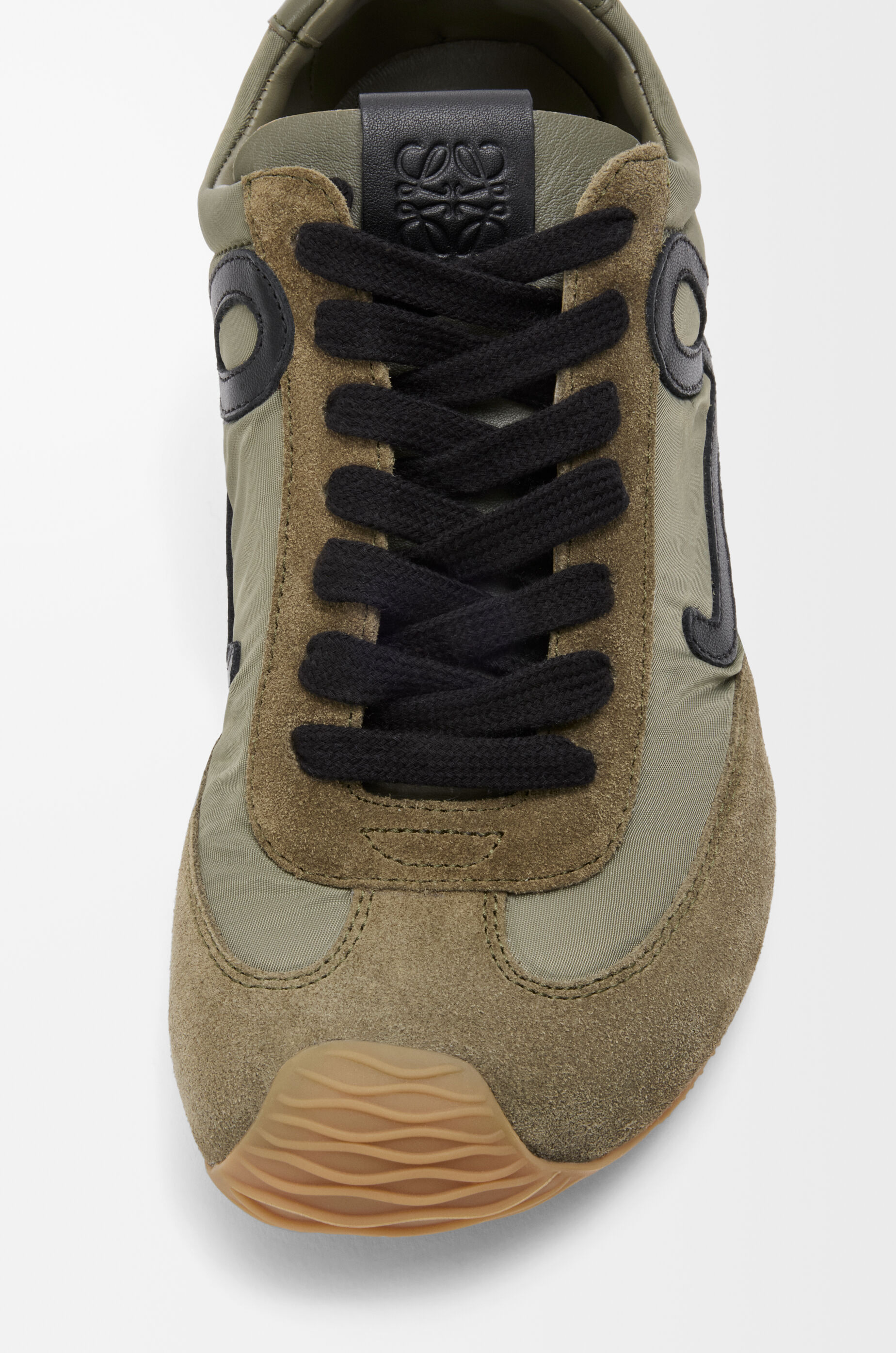Ballet Runner 2.0 in nylon and calfskin Green - LOEWE