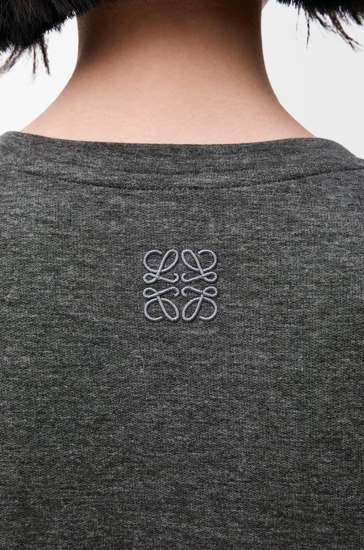 LOEWE ドレープ Tシャツ（レーヨン&カシミヤ） アンスラサイト