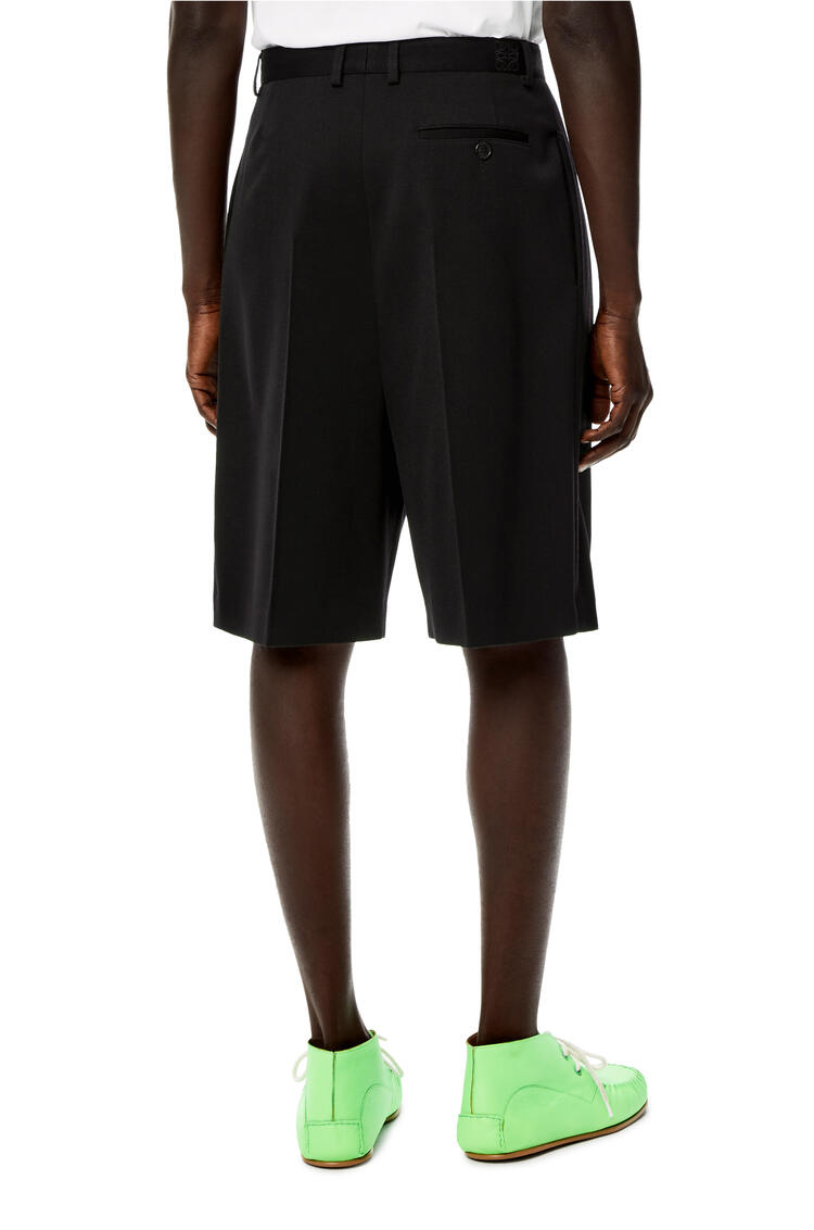 LOEWE Zip Bermuda shorts in wool Black pdp_rd