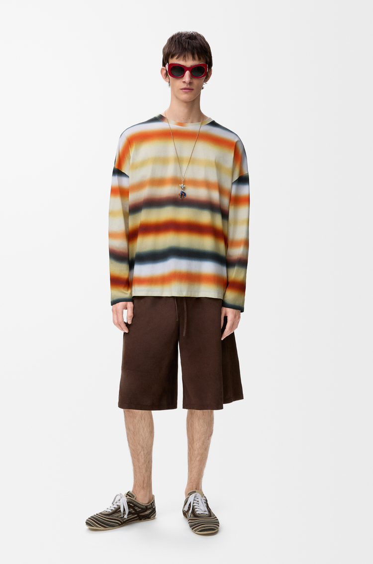 LOEWE 棉質長袖 T 恤 橘色/多色