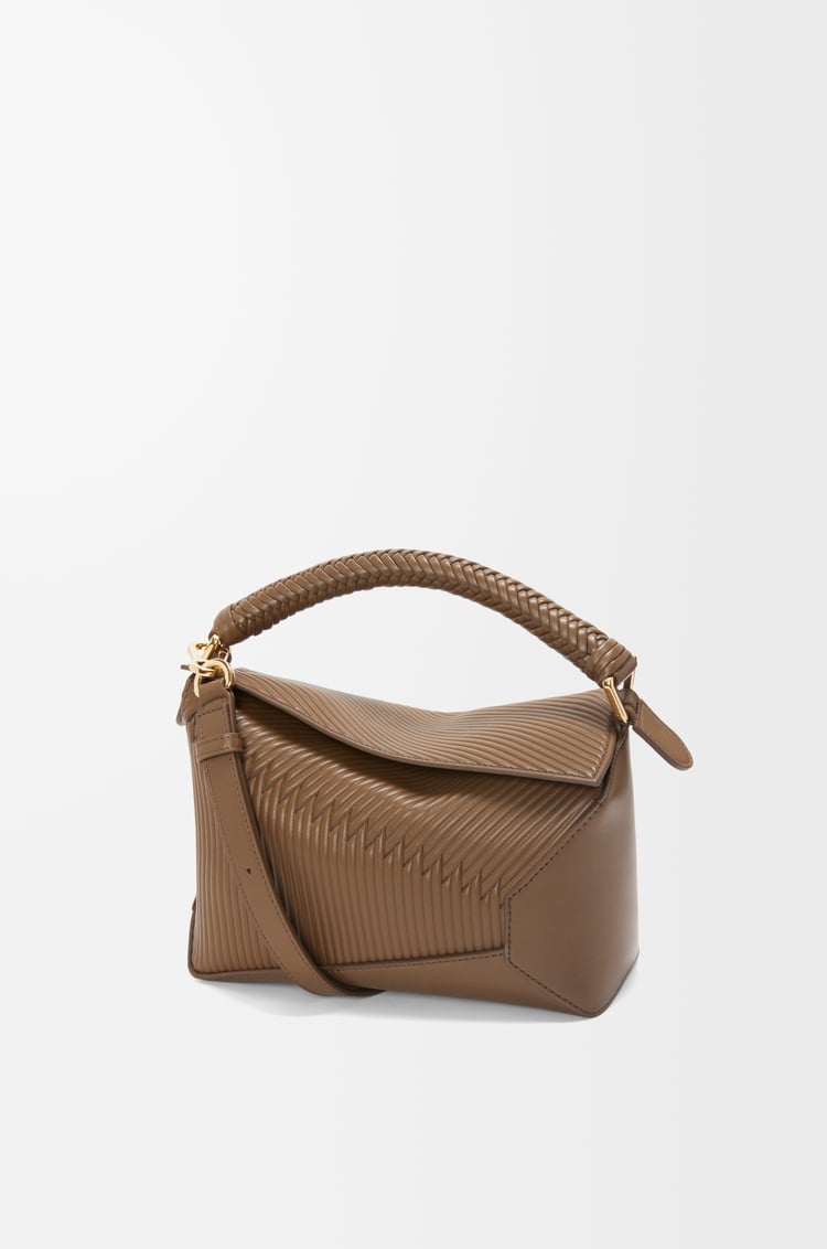LOEWE Bolso Puzzle pequeño en piel de ternera Tundra