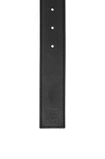 LOEWE Cinturón Roller buckle en piel de ternera Negro/Paladio plp_rd