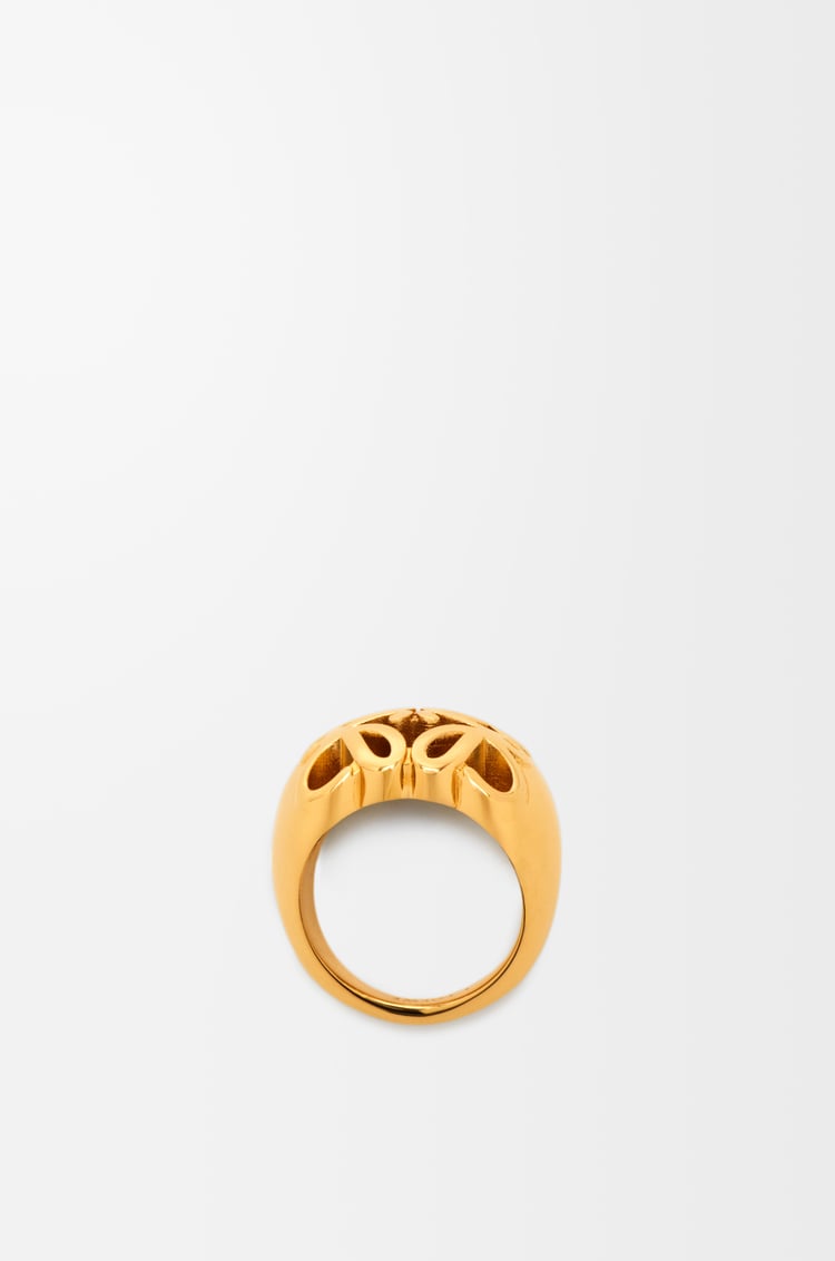 LOEWE Anillo tipo sello Anagram Bombé Dorado
