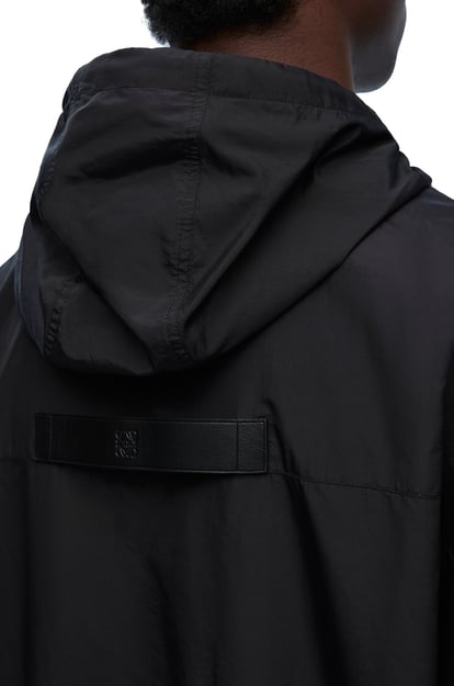 LOEWE Hooded jacket in technical silk Black plp_rd
