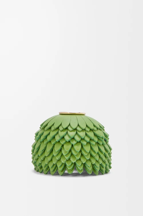LOEWE Flower dice in classic calfskin Apple Green