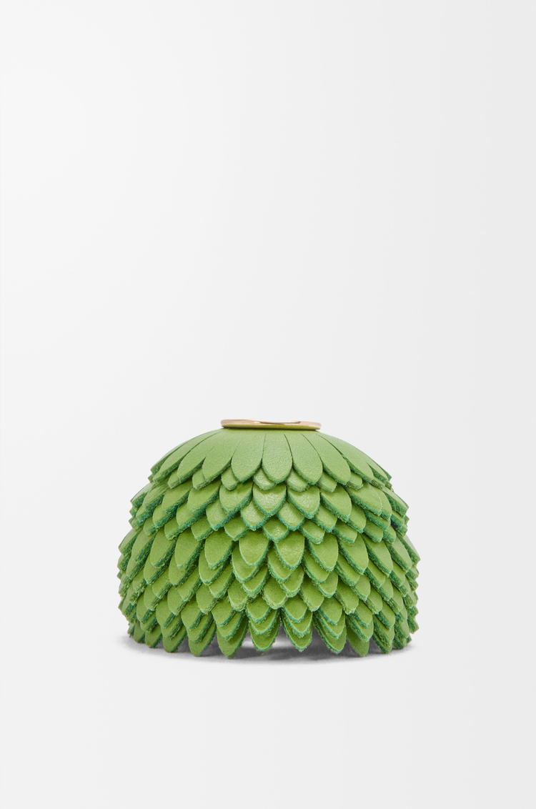 LOEWE 經典小牛皮花卉骰子 蘋果綠