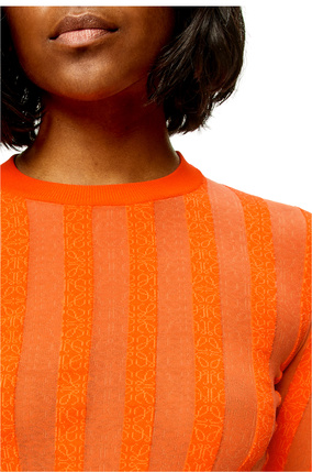 LOEWE Anagram devore sweater in viscose Orange plp_rd