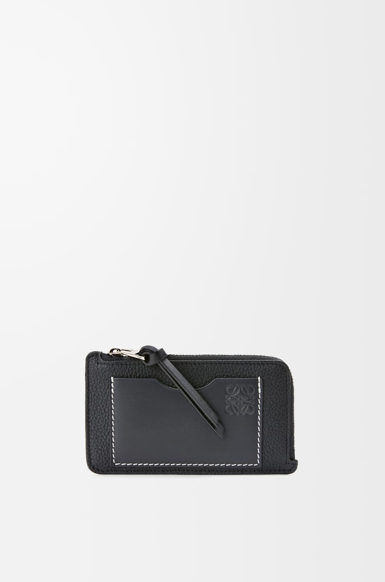 LOEWE Coin cardholder in soft grained calfskin Black