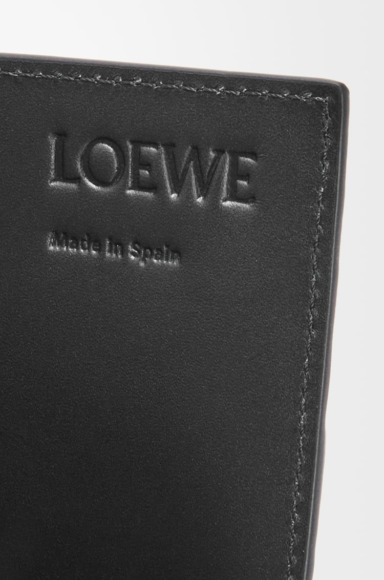LOEWE Open cardholder in textured classic calfskin Black