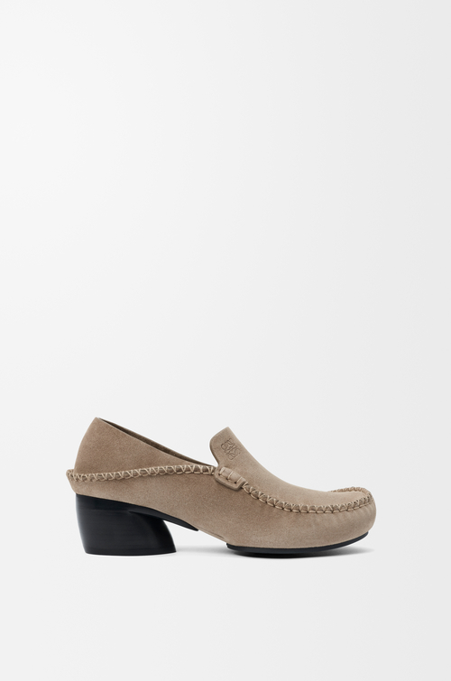 LOEWE オーバル ローファー（スエードカーフ） Hazelnut