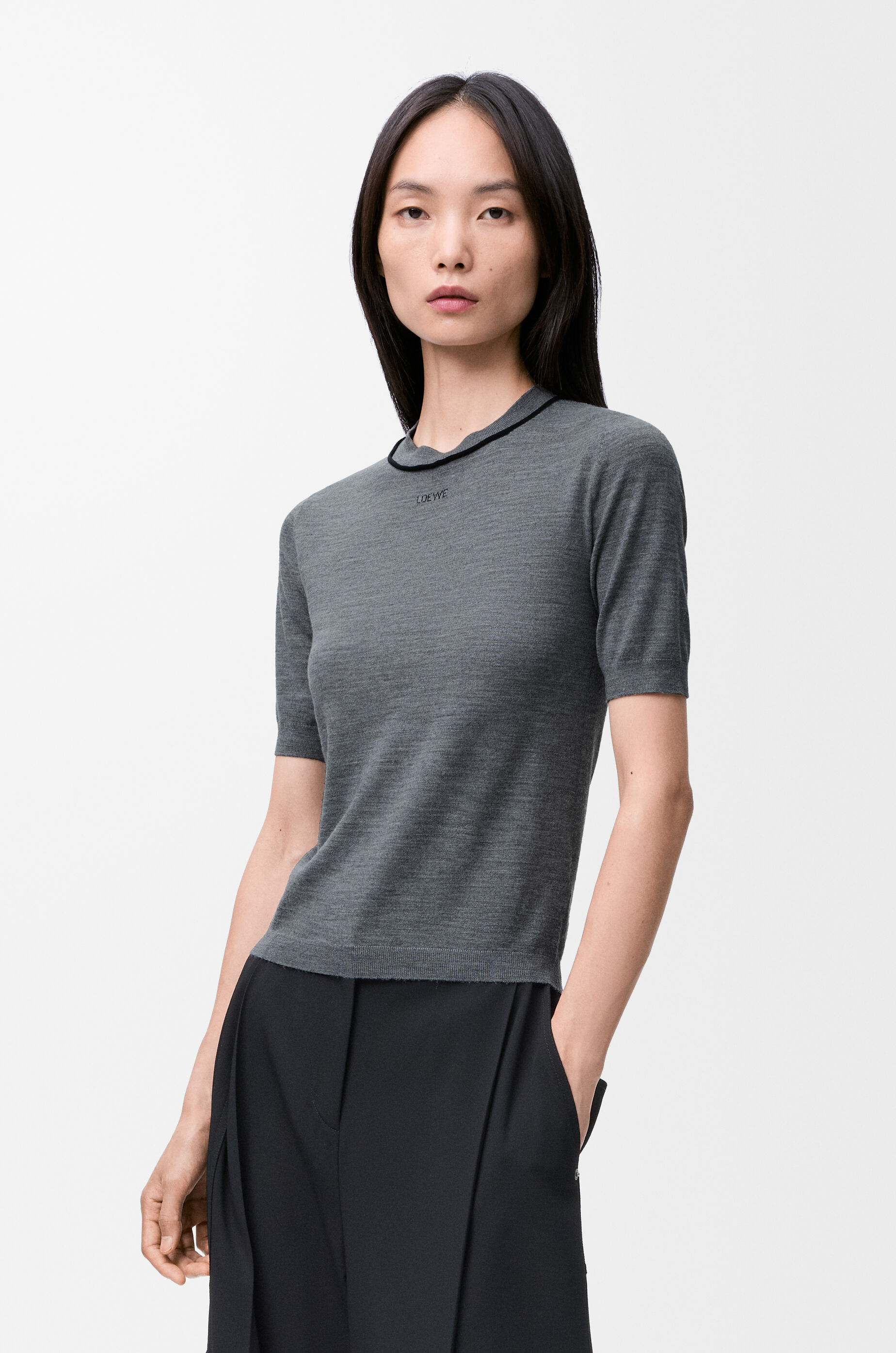 Sweater in wool Grey - LOEWE International official website