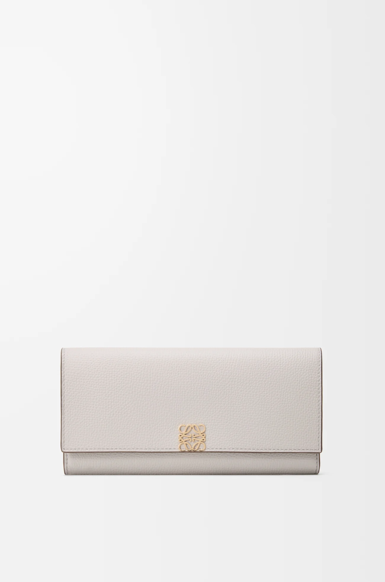 LOEWE Cartera continental Anagram en piel de ternera graneada Gris Claro