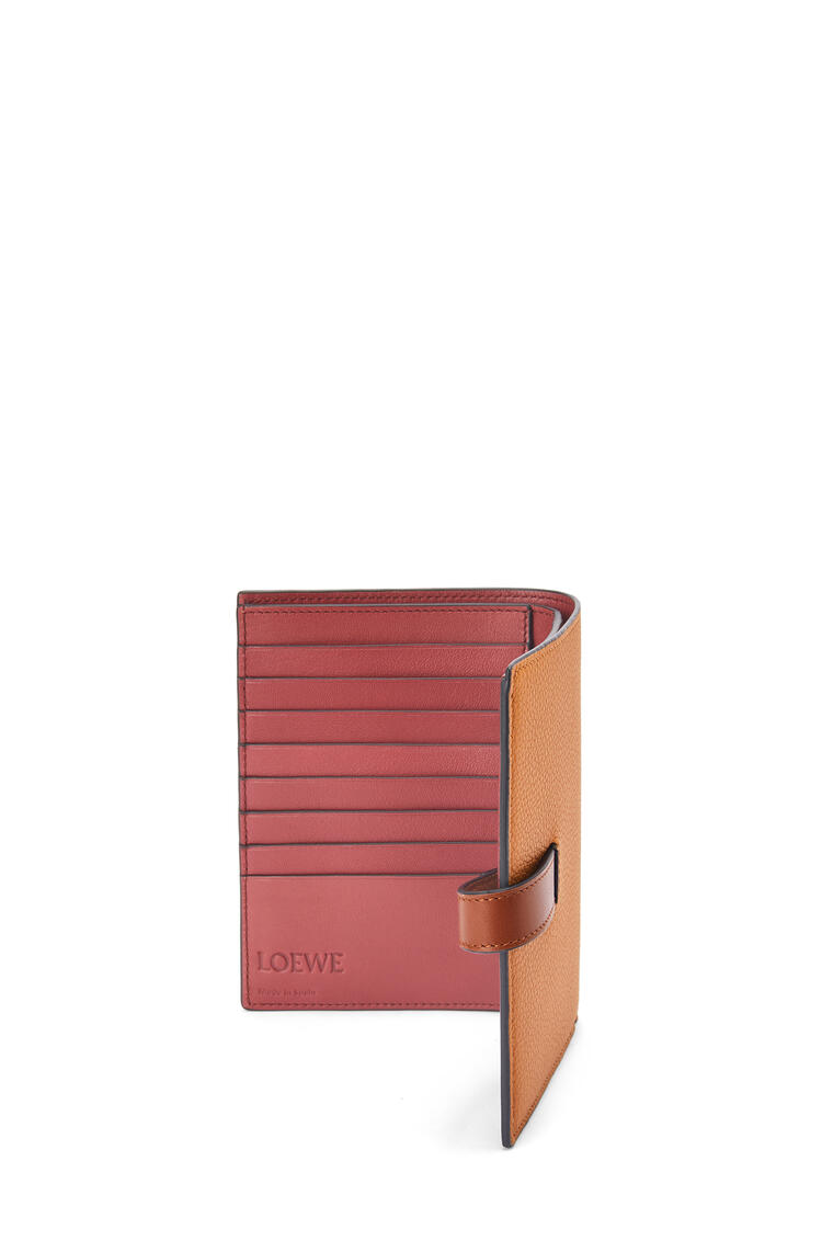 LOEWE Medium vertical wallet in soft grained calfskin Light Caramel/Pecan