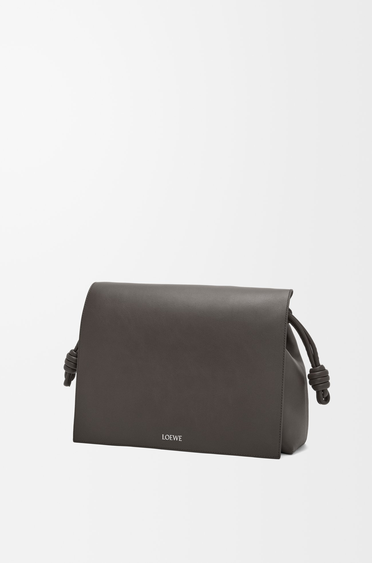 LOEWE Bolso Flamenco Satchel en piel de ternera Gris Oscuro