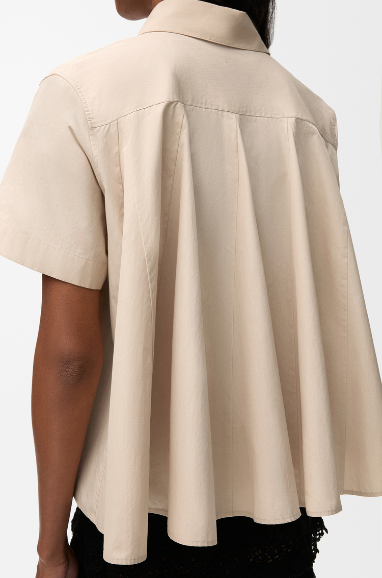 LOEWE 棉质短袖衬衫 浅米色