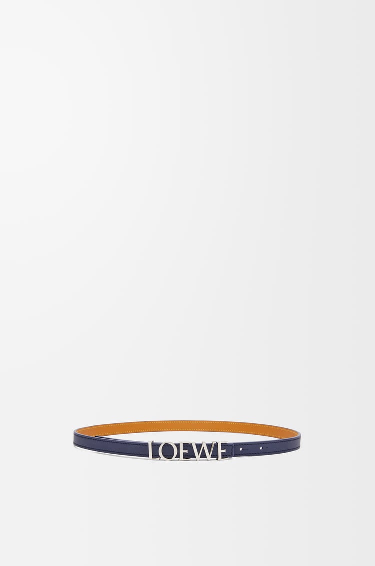 LOEWE LOEWE belt in smooth calfskin Abbys Blue/Palladio