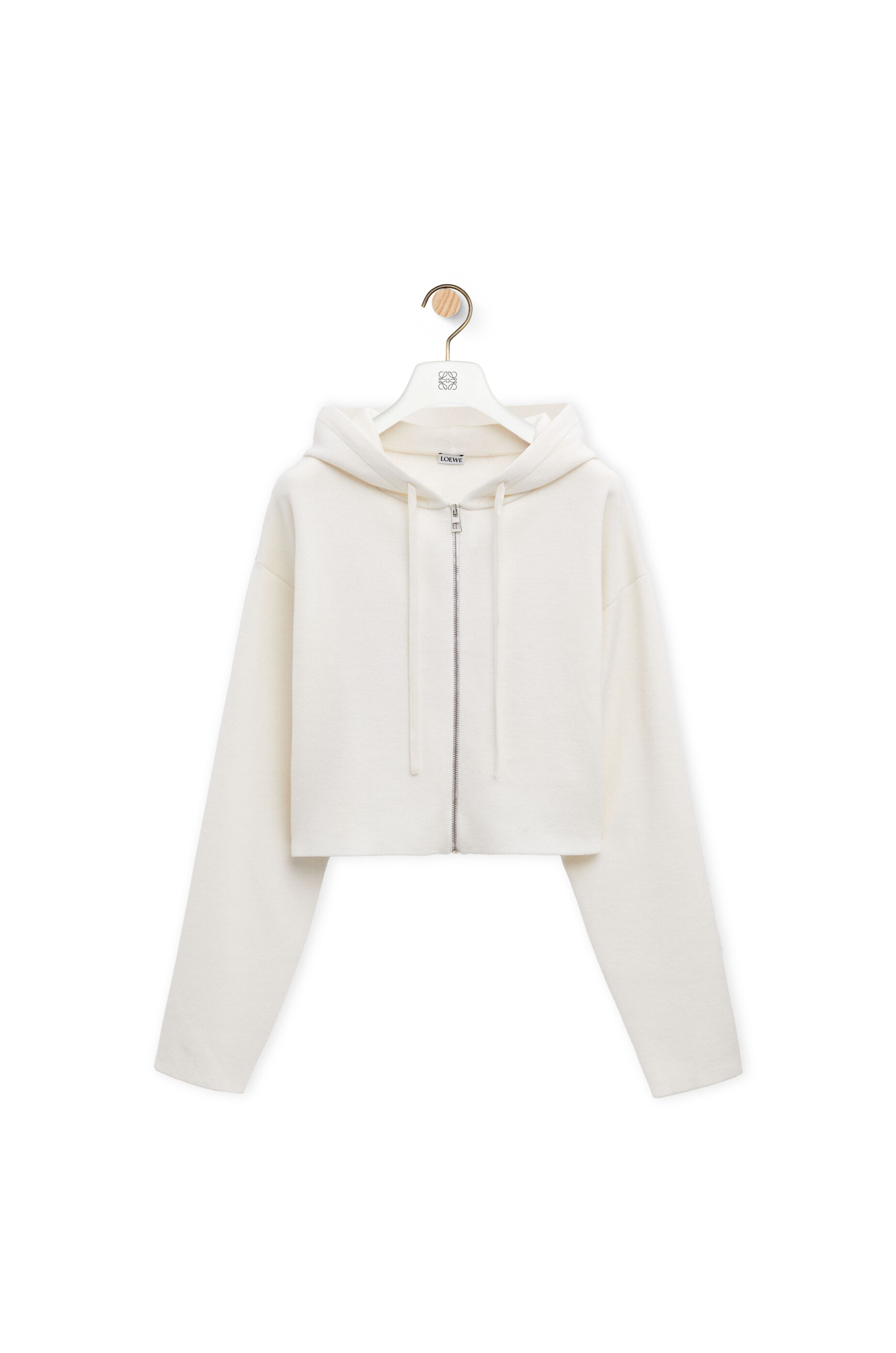 Anagram zip up hoodie in wool White LOEWE