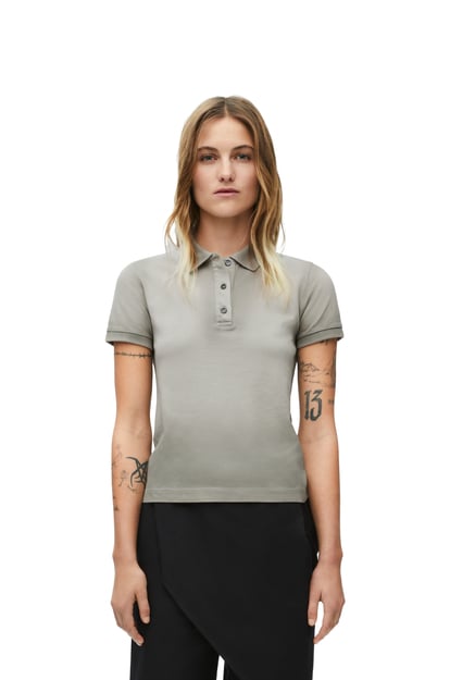 LOEWE Polo in cotton Cold Grey plp_rd