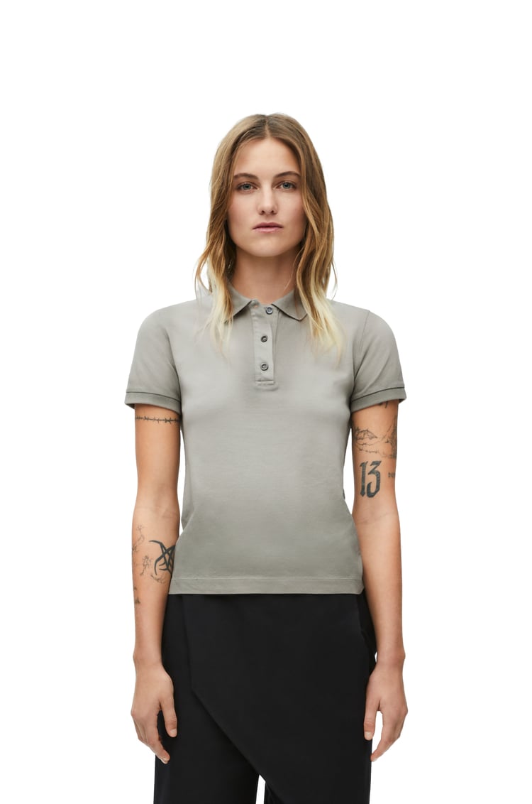 LOEWE Polo in cotton Cold Grey