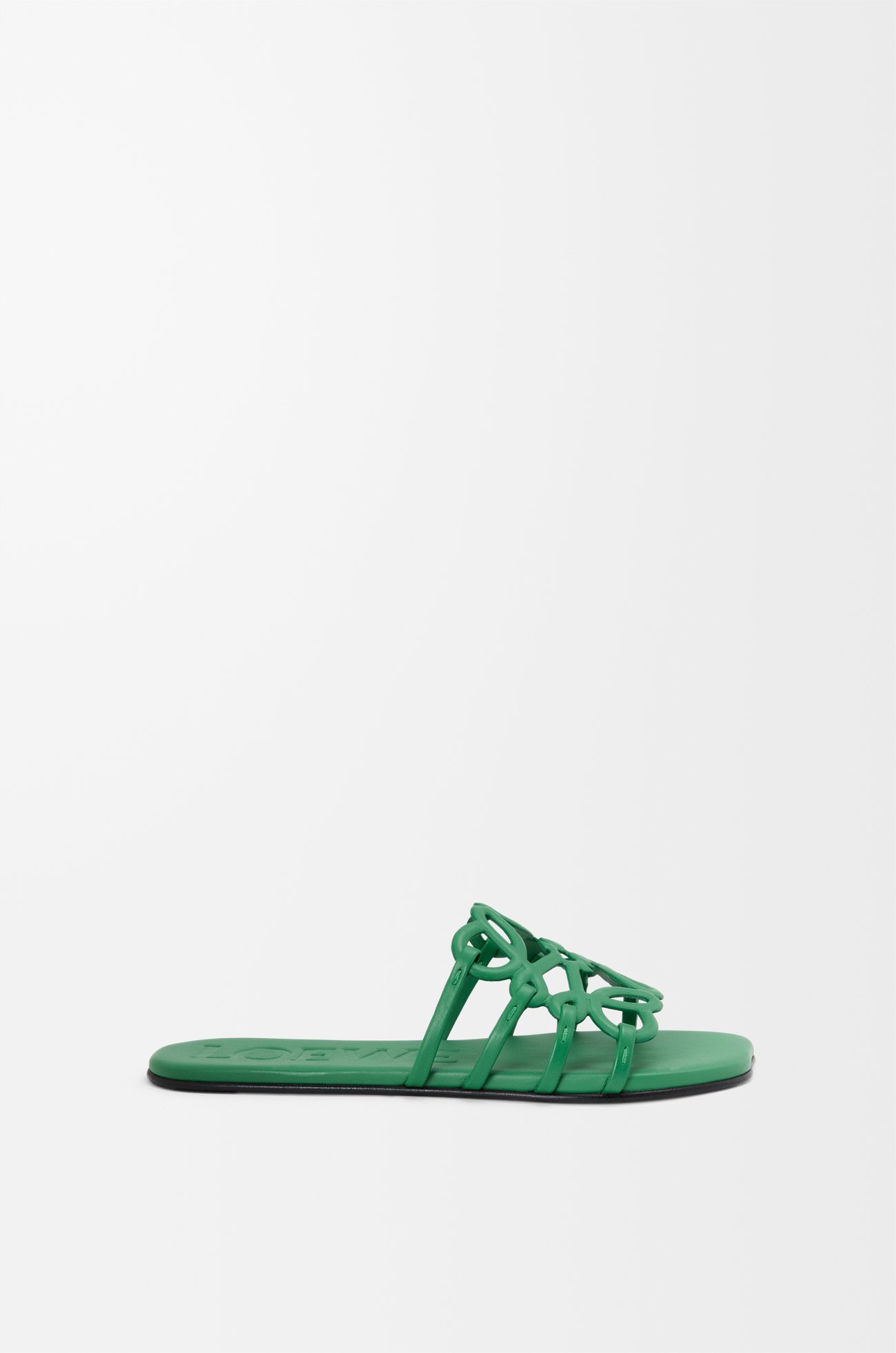 LOEWE ペタル アナグラム スライド（ソフトカーフ） グリーン