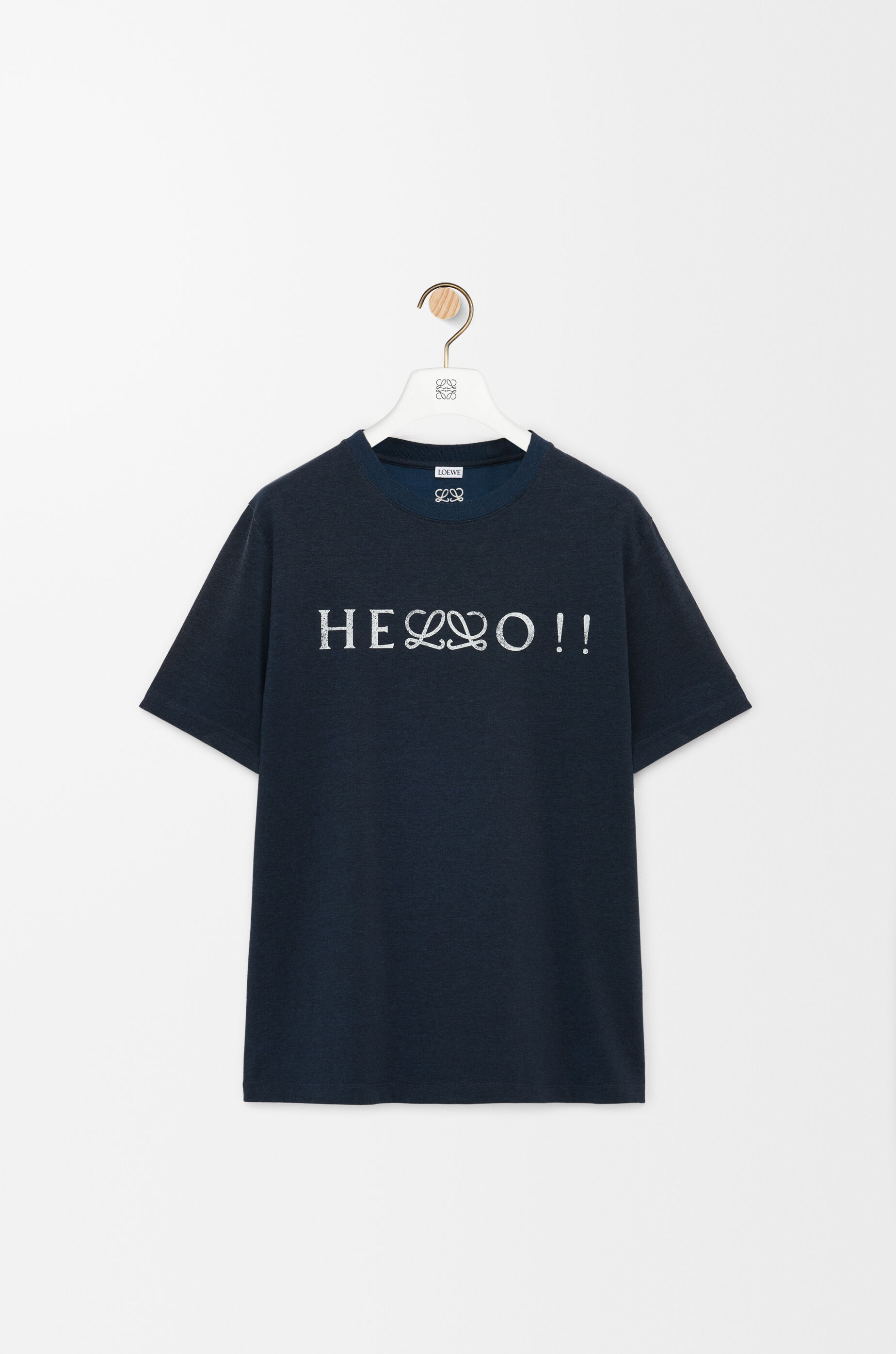 Regular fit T-shirt in cotton blend Blue - LOEWE