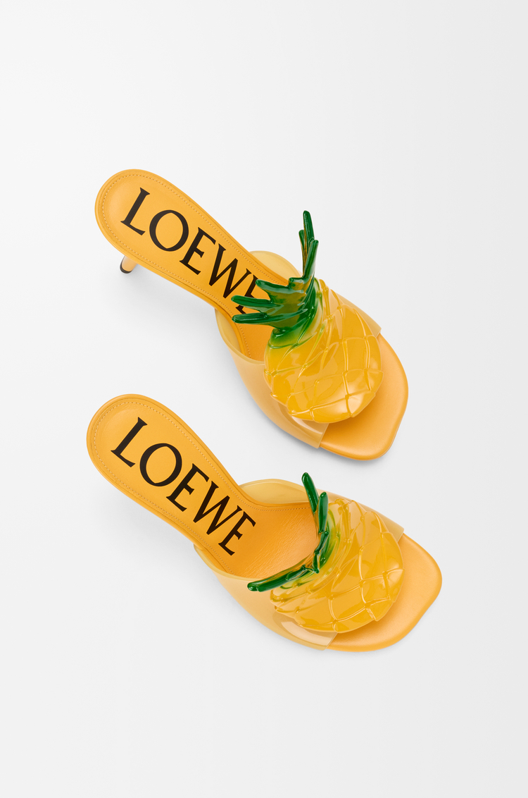 LOEWE Petal 鳳梨 PVC 涼鞋 鳳梨黃