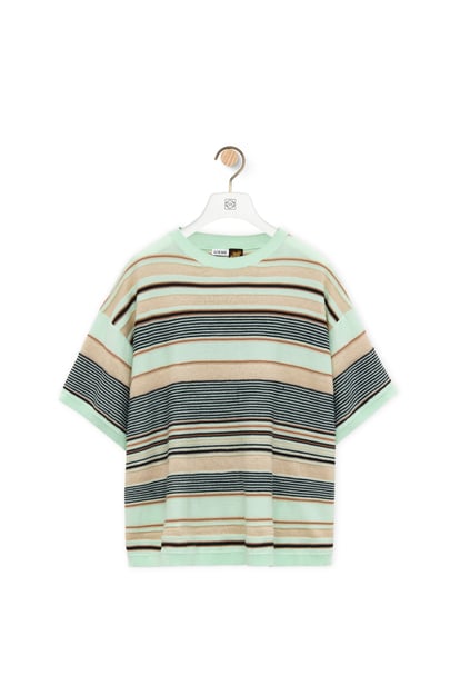 LOEWE Sweater in linen and cotton Ecru/Multicolor