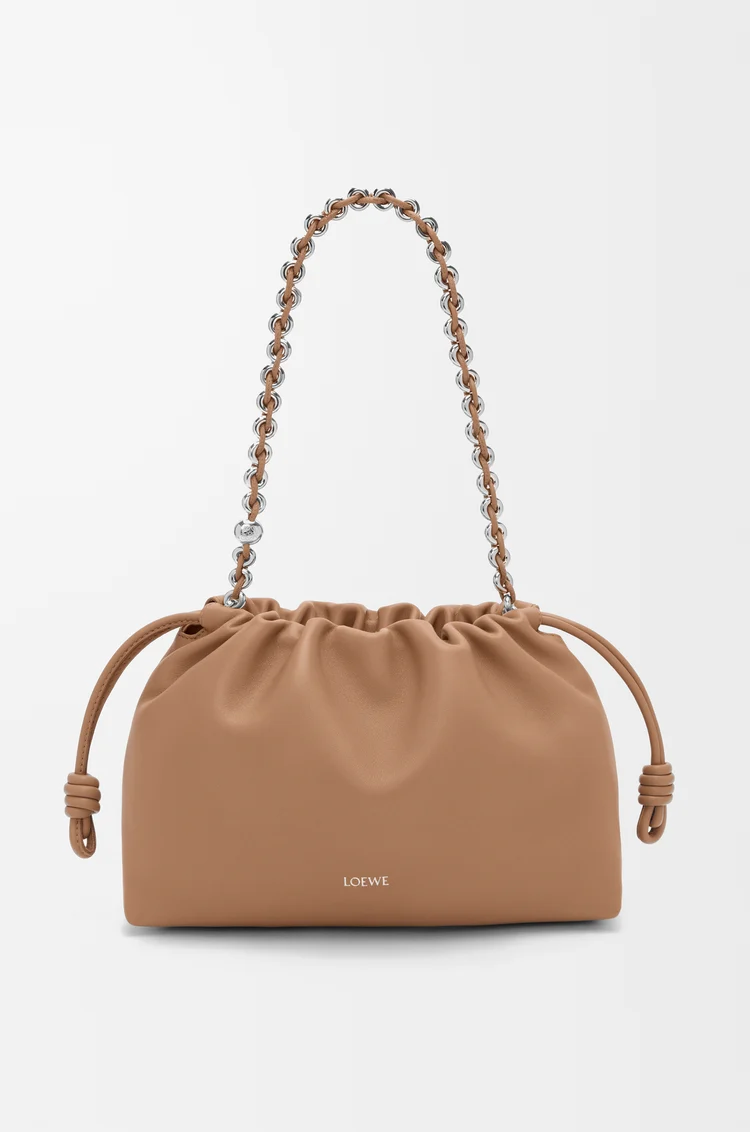 LOEWE Medium Flamenco purse in mellow nappa lambskin Mocha