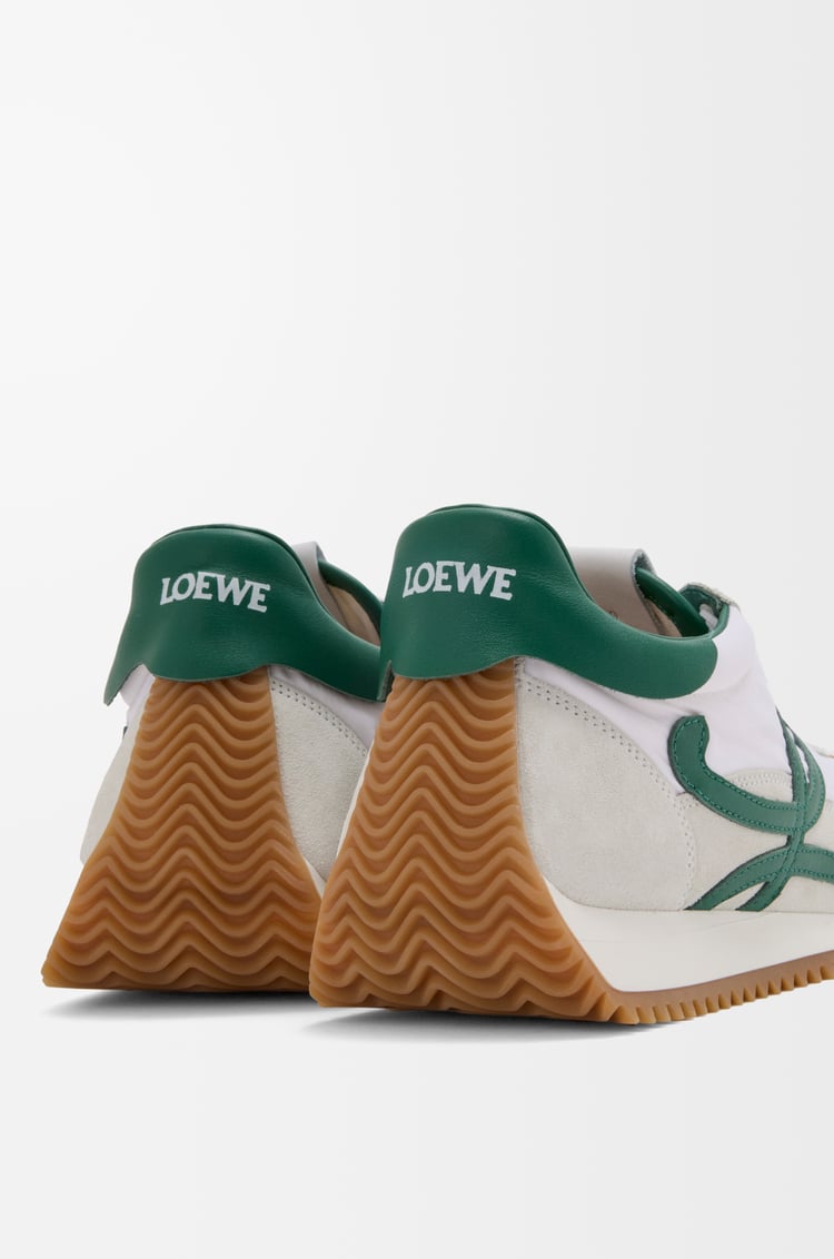 LOEWE フローランナー 2.0（ナイロン&スエード） White/Dark Green