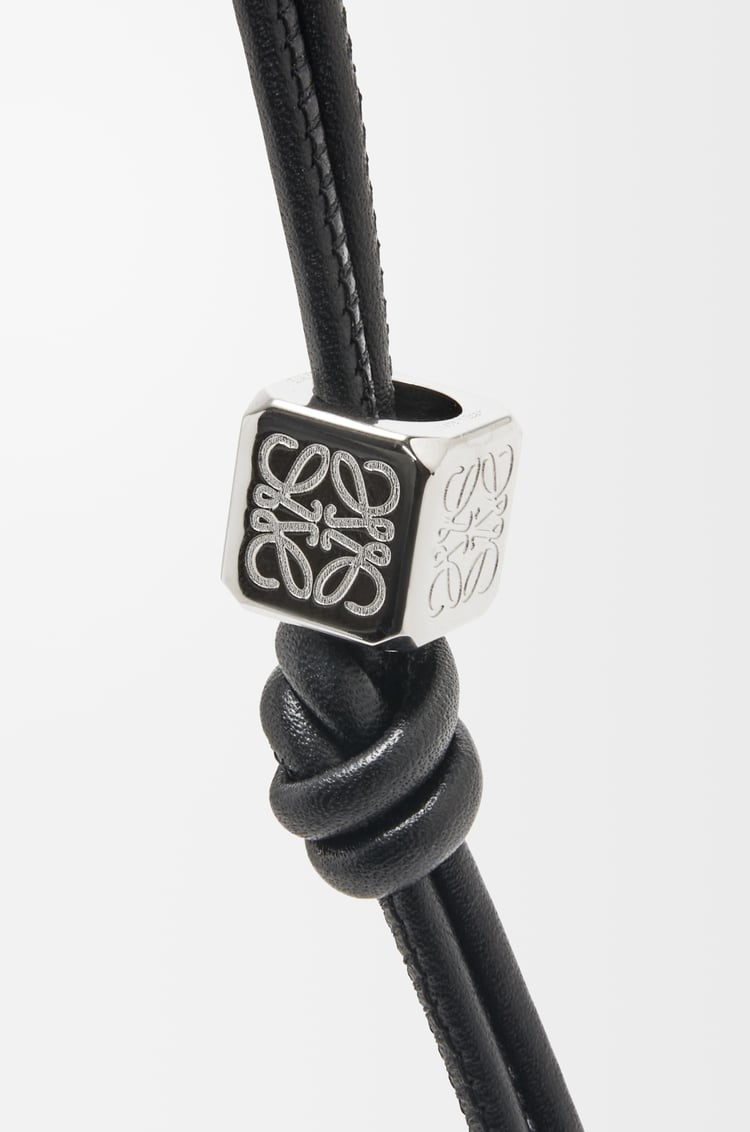 LOEWE Correa personalizable en piel de ternera Negro/Paladio