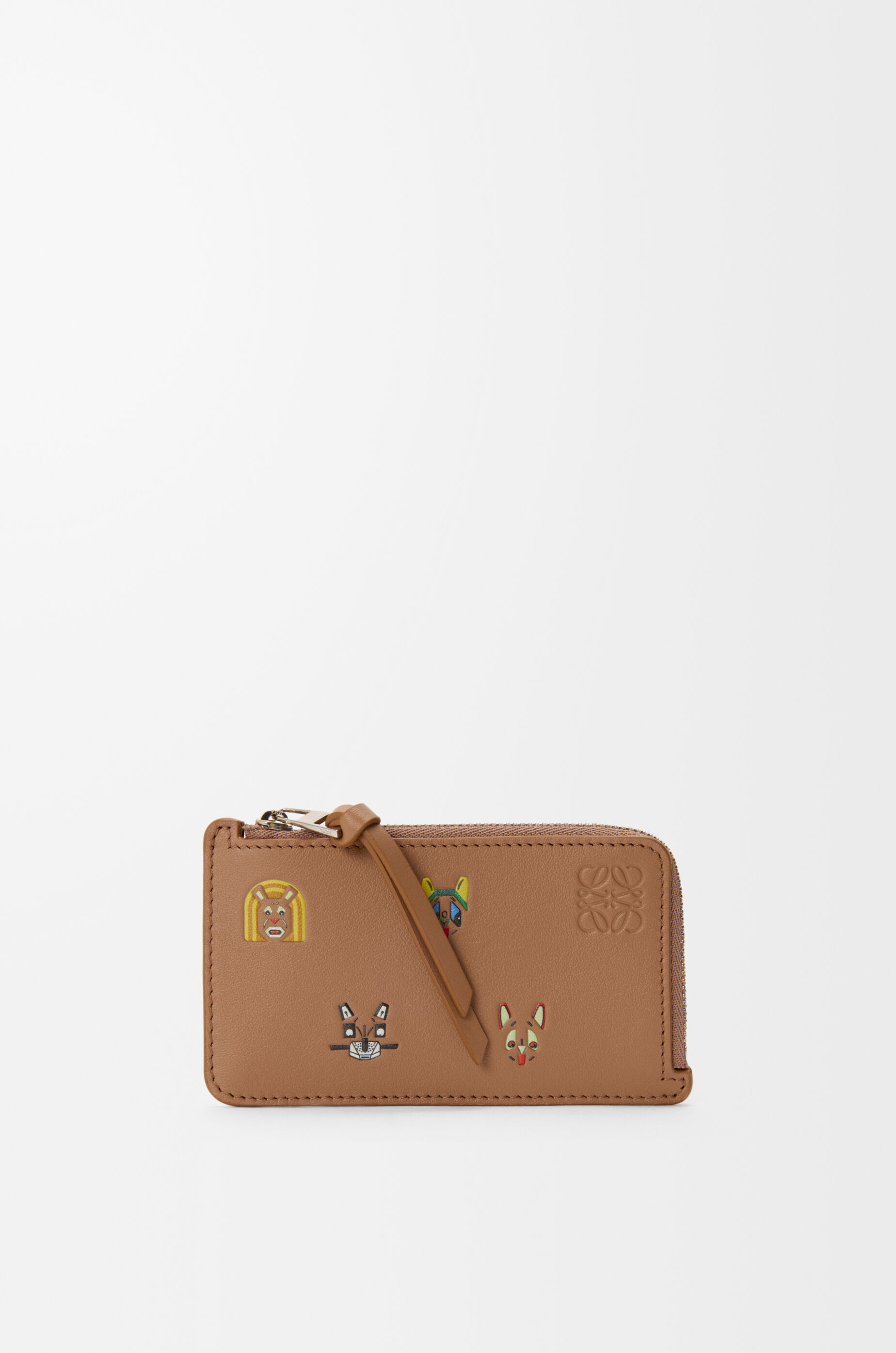 Cats coin cardholder in classic calfskin Brown - LOEWE