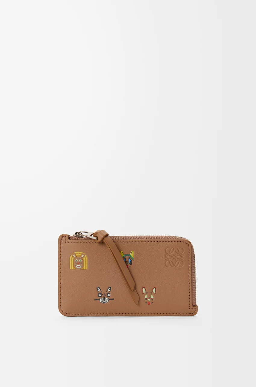 Cats coin cardholder in classic calfskin