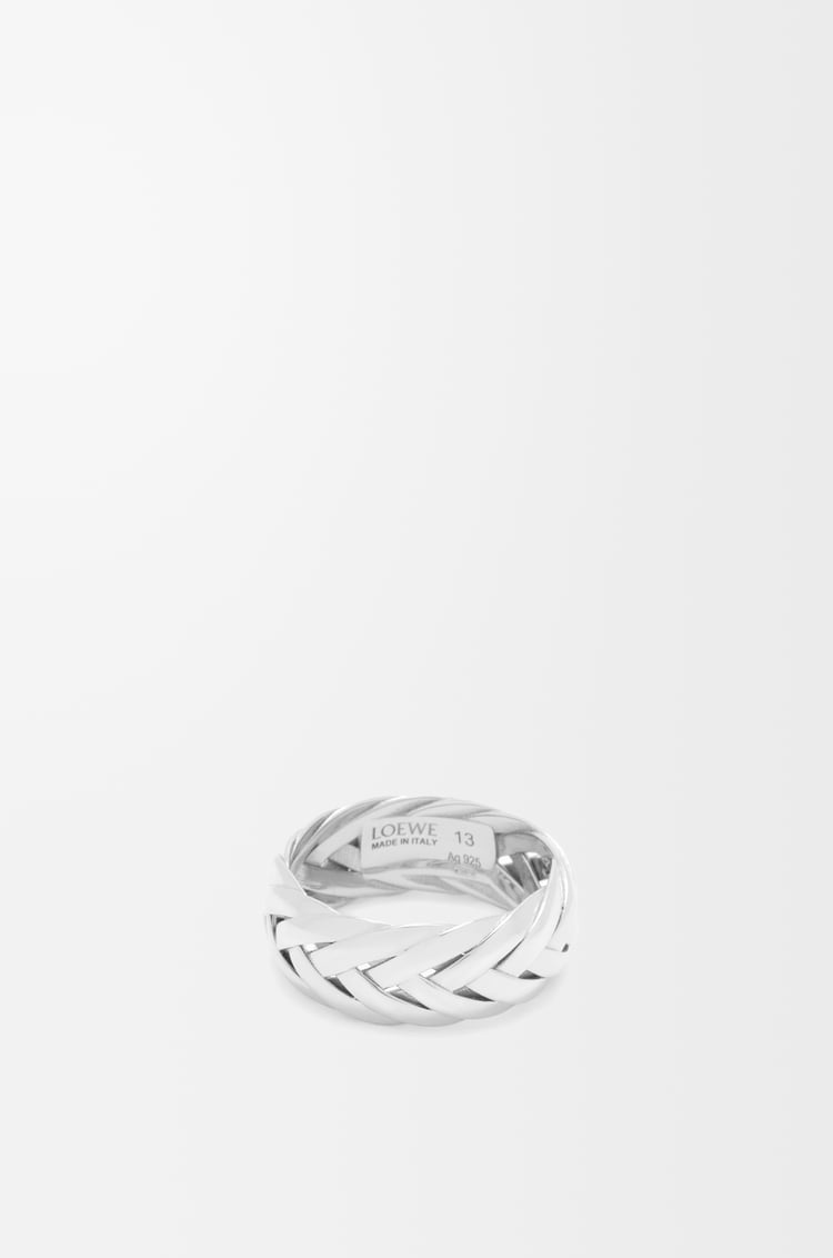 LOEWE Anillo trenzado en plata de ley Plata