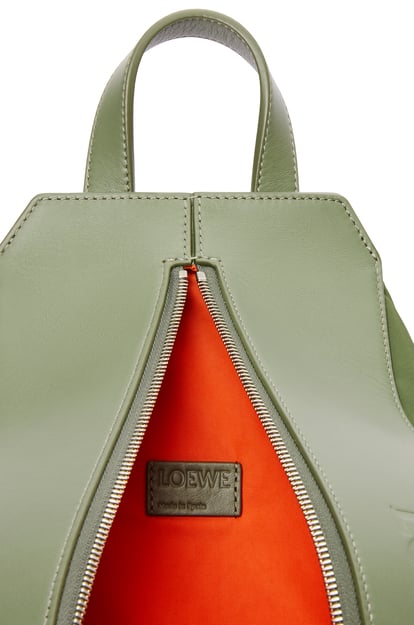 LOEWE Small Convertible backpack in nylon and calfskin Khaki Green plp_rd