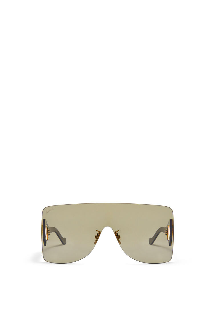 LOEWE Rectangular mask sunglasses in nylon Dark Green pdp_rd