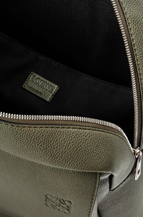 LOEWE Military backpack in soft grained calfskin Khaki Green plp_rd
