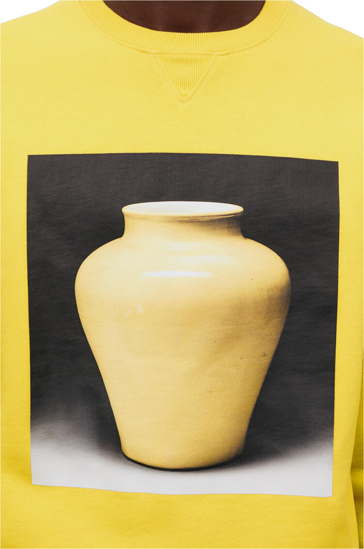 LOEWE Sudadera en algodón con estampado de cerámica Amarillo
