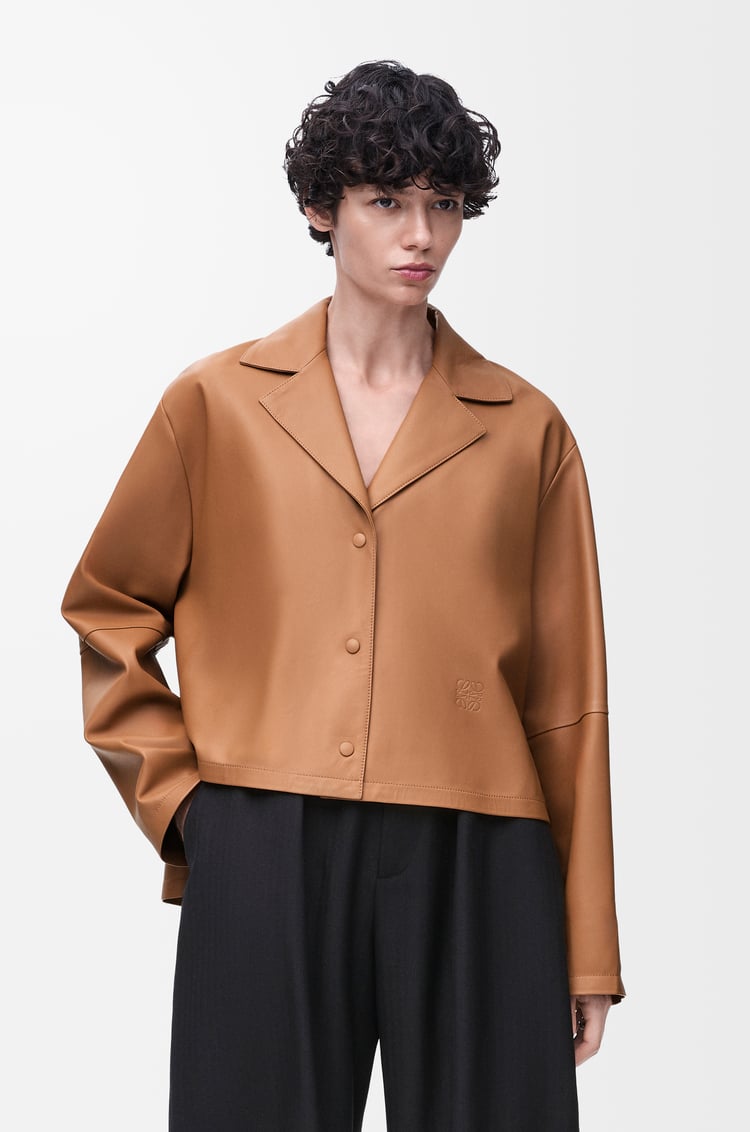 LOEWE Pyjama blouse in nappa lambskin Toffee