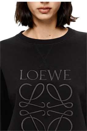 LOEWE Sudadera en algodón con Anagrama de LOEWE bordado Negro plp_rd