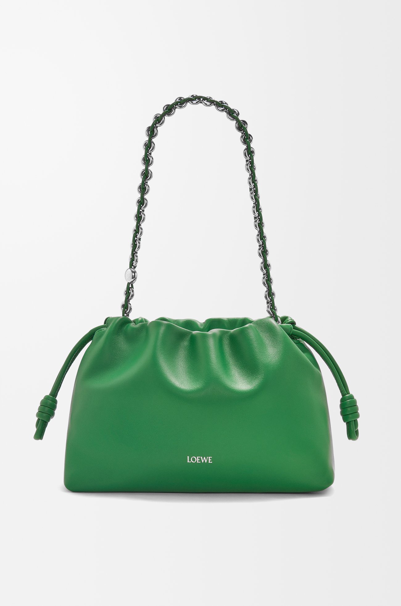 LOEWE 中号柔软纳帕羊皮革 Flamenco Purse 手袋 热带绿