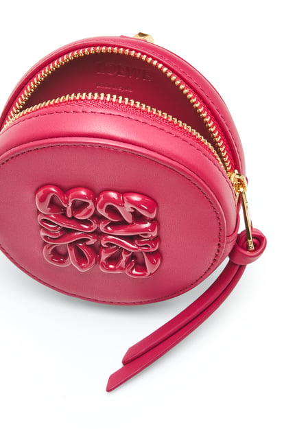 LOEWE Inflated Anagram cookie  charm in silk calfskin Ruby Red Glaze plp_rd