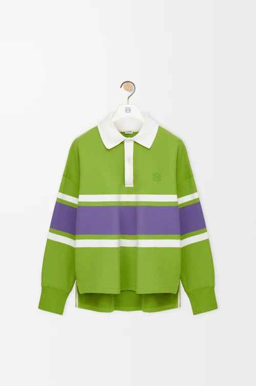 LOEWE ロングスリーブ ポロシャツ（コットン） Green/Purple