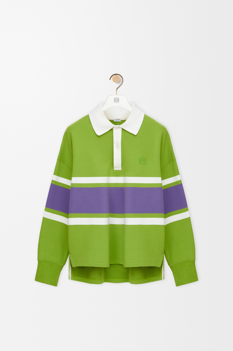 LOEWE ロングスリーブ ポロシャツ（コットン） Green/Purple
