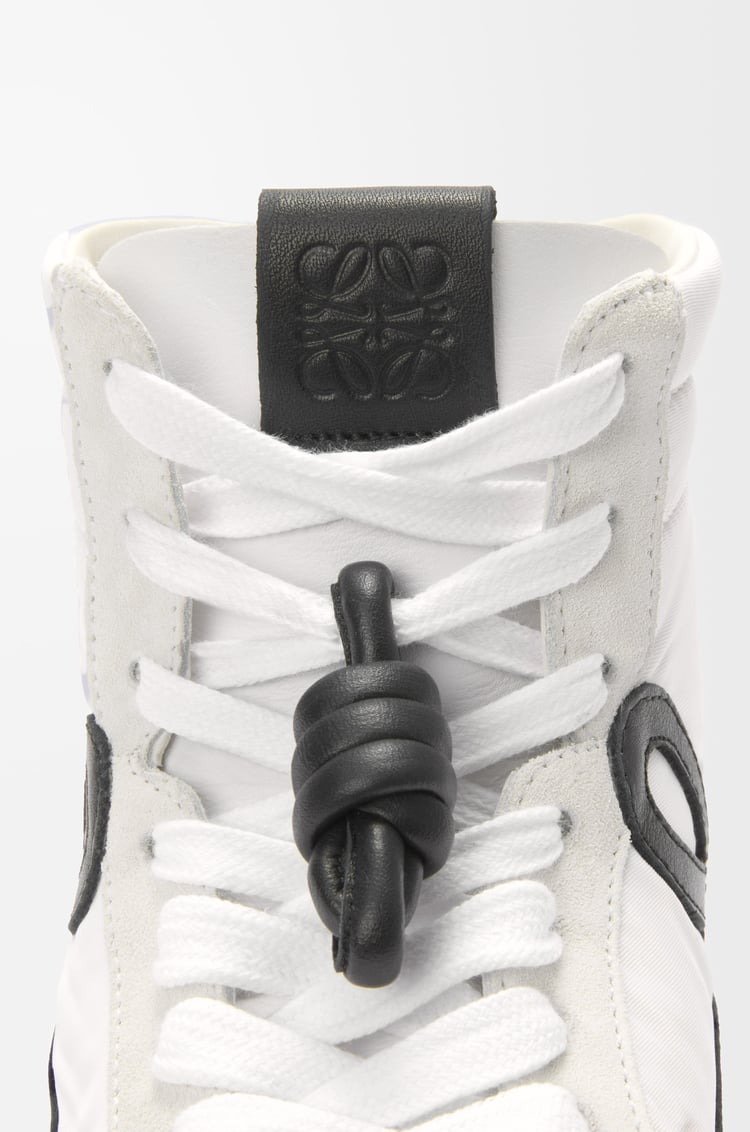 LOEWE Ballet Runner 2.0 high-top in nylon and calfskin White/Black