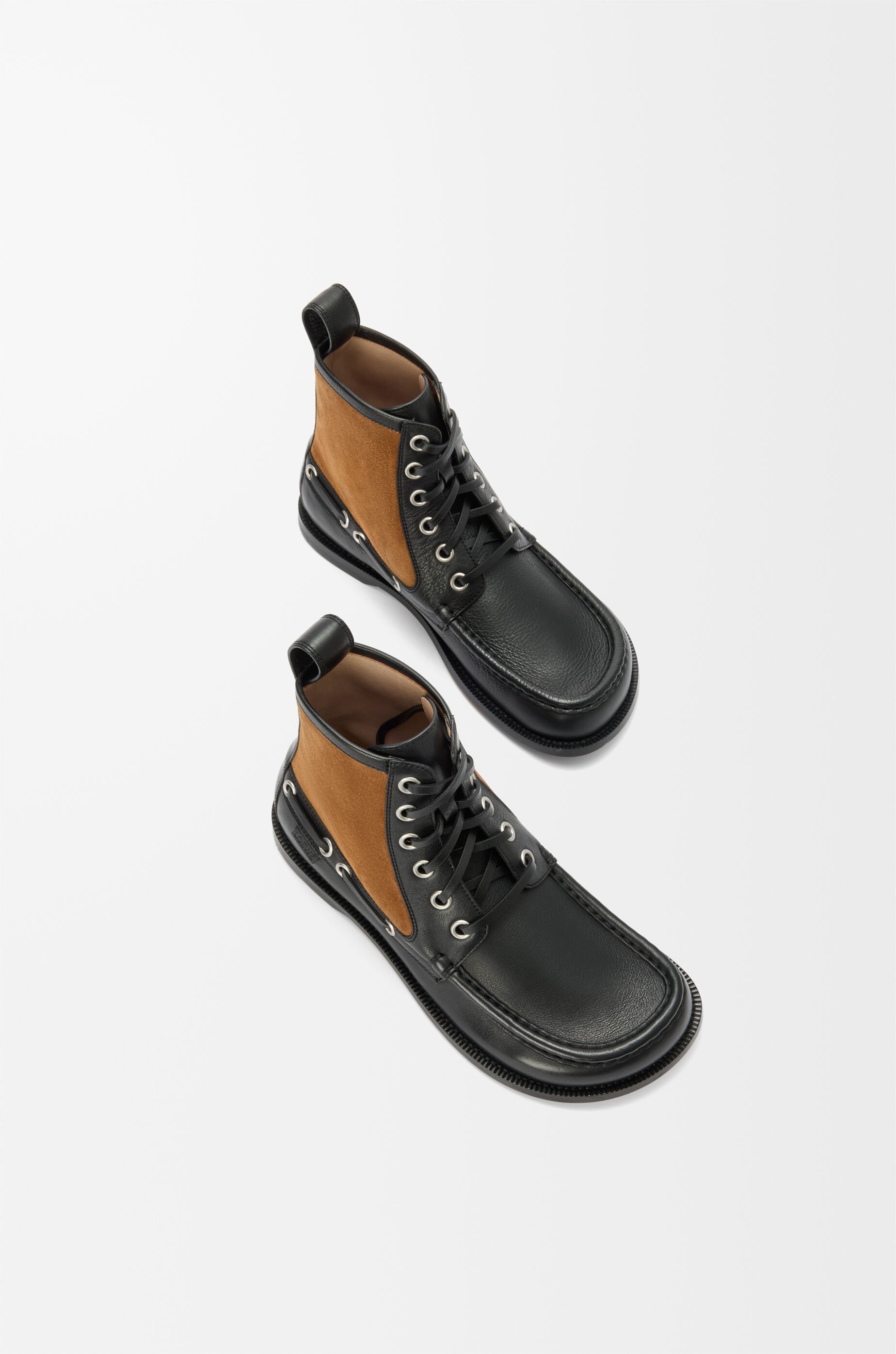 Campo loafer bootie in calfskin and suede calfskin Black - LOEWE