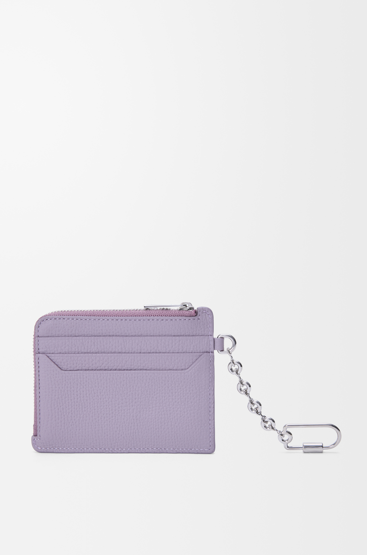 LOEWE Portacarte quadrato Anagram in pelle di vitello martellata Malva Sporco