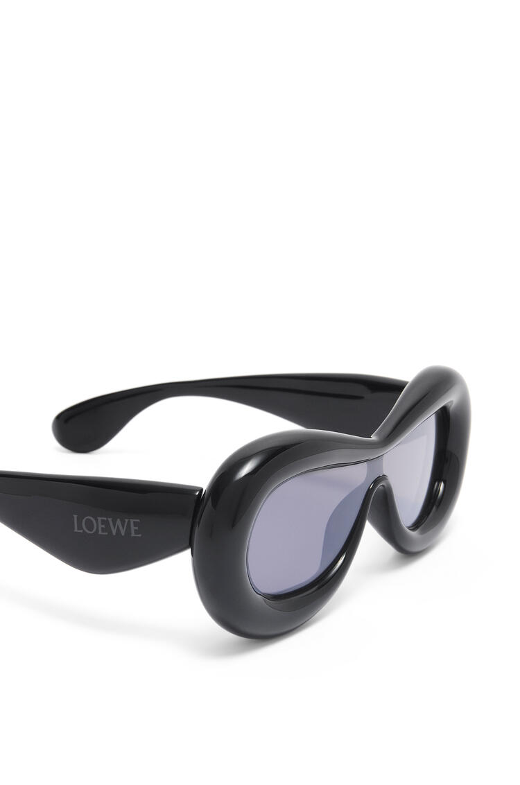 LOEWE 醋酸纖維充氣面罩式太陽眼鏡 黑色