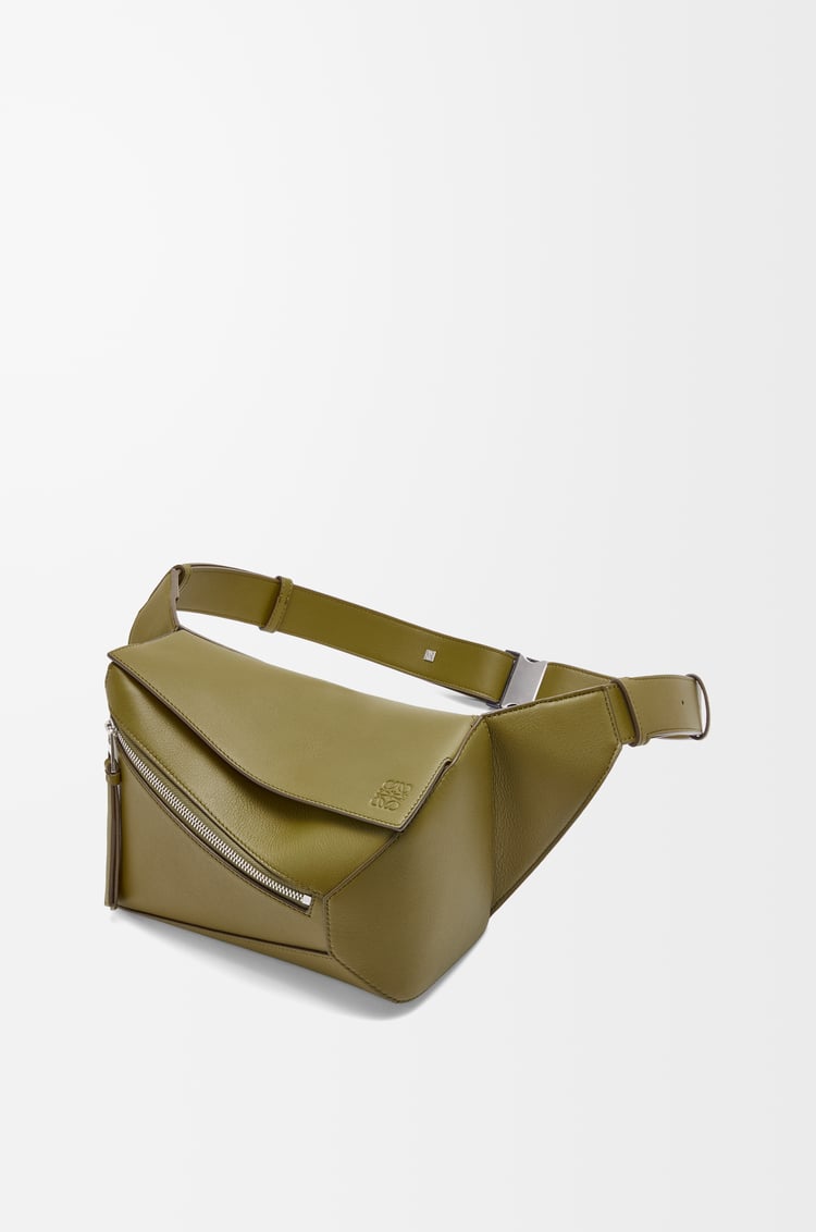 LOEWE Small Puzzle bumbag in classic calfskin Olive